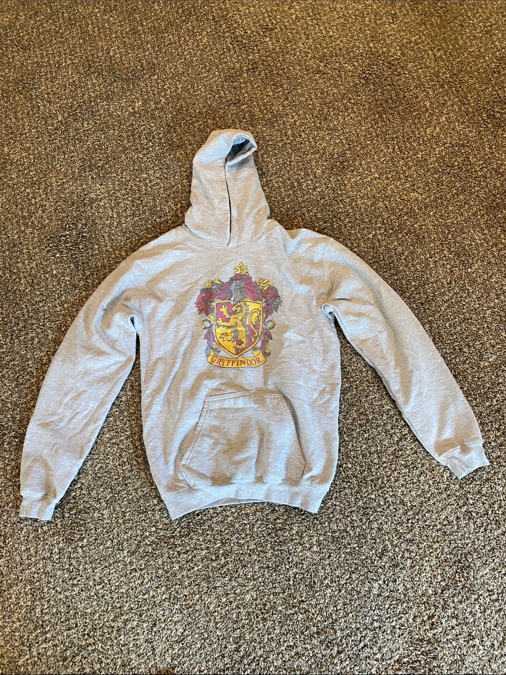 Tultex Light Gray Hoodie with Gryffindor Crest